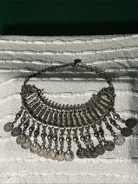 Vintage Turkish Silver Coin Necklace